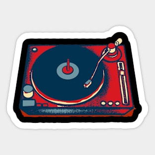 Retro Classic Rough Turntable Sticker